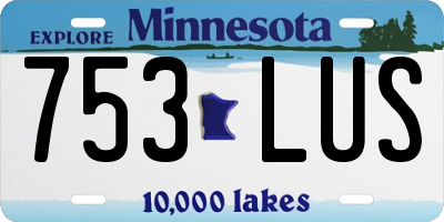 MN license plate 753LUS