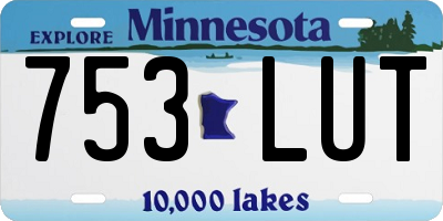 MN license plate 753LUT