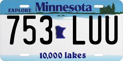 MN license plate 753LUU