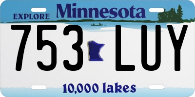 MN license plate 753LUY