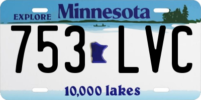 MN license plate 753LVC