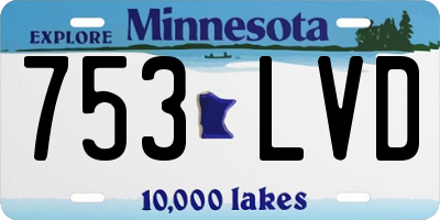 MN license plate 753LVD