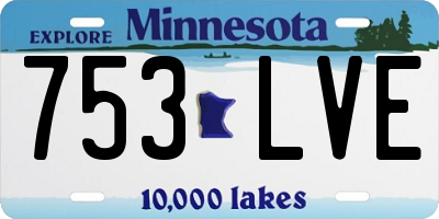 MN license plate 753LVE
