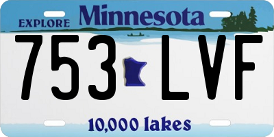 MN license plate 753LVF