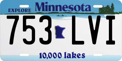 MN license plate 753LVI