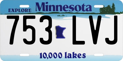 MN license plate 753LVJ