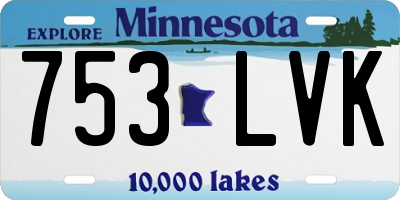 MN license plate 753LVK