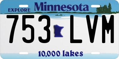 MN license plate 753LVM
