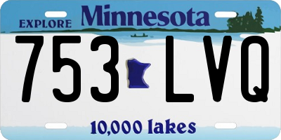 MN license plate 753LVQ