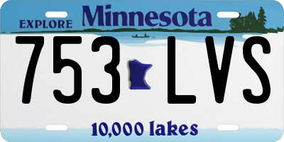 MN license plate 753LVS
