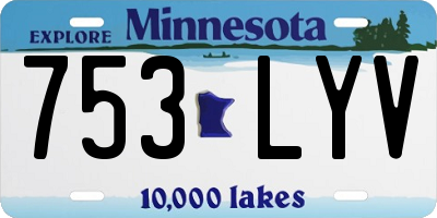 MN license plate 753LYV