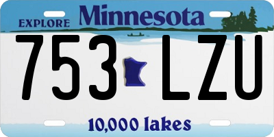 MN license plate 753LZU