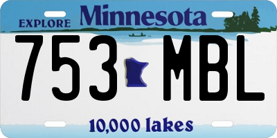 MN license plate 753MBL