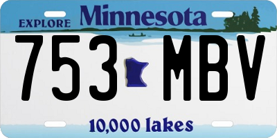 MN license plate 753MBV