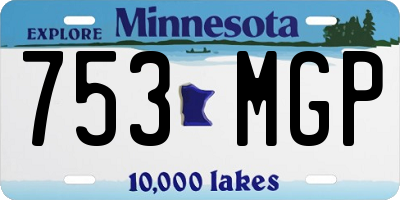 MN license plate 753MGP