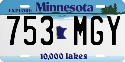 MN license plate 753MGY