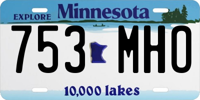 MN license plate 753MHO