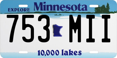 MN license plate 753MII