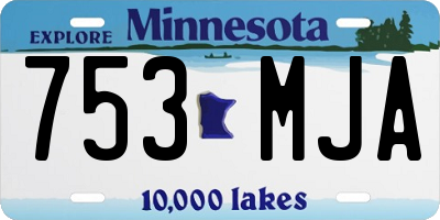 MN license plate 753MJA