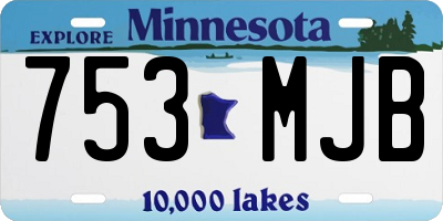 MN license plate 753MJB