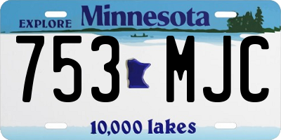 MN license plate 753MJC