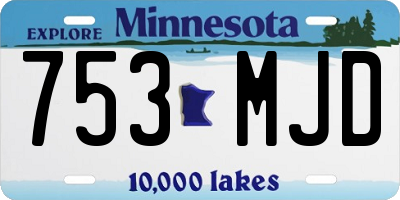 MN license plate 753MJD