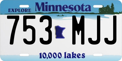 MN license plate 753MJJ