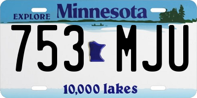 MN license plate 753MJU