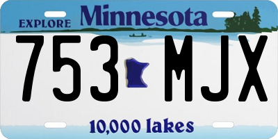 MN license plate 753MJX