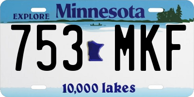 MN license plate 753MKF