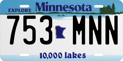 MN license plate 753MNN