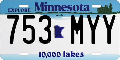 MN license plate 753MYY