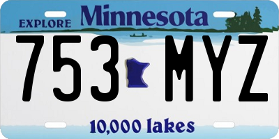 MN license plate 753MYZ