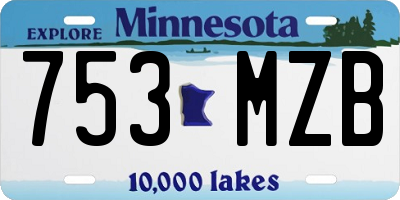 MN license plate 753MZB