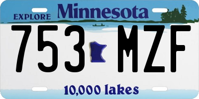 MN license plate 753MZF