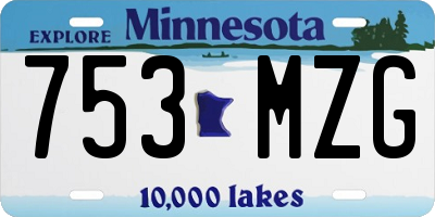 MN license plate 753MZG