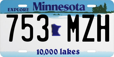 MN license plate 753MZH