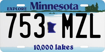 MN license plate 753MZL