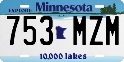 MN license plate 753MZM