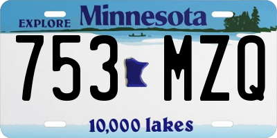 MN license plate 753MZQ