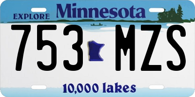 MN license plate 753MZS