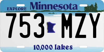 MN license plate 753MZY