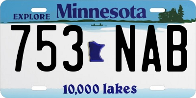 MN license plate 753NAB