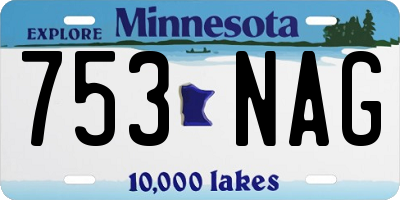 MN license plate 753NAG