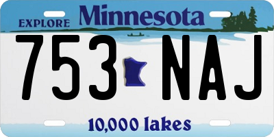 MN license plate 753NAJ