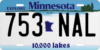 MN license plate 753NAL