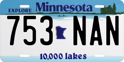 MN license plate 753NAN