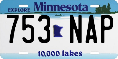 MN license plate 753NAP