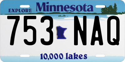 MN license plate 753NAQ