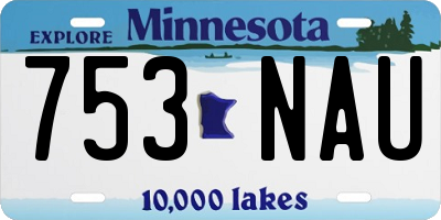 MN license plate 753NAU